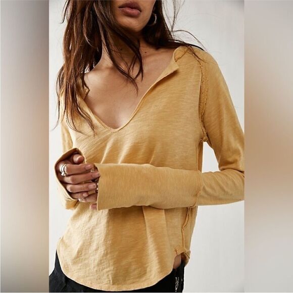 Free People NWT Hailey Long Sleeve Top in Hazy Day Size XS - Picture 3 of 9